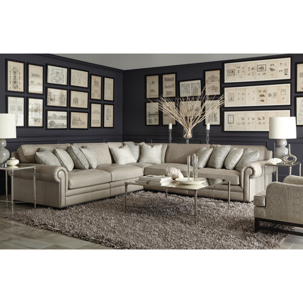 Grandview Leather Modular Sectional By Bernhardt