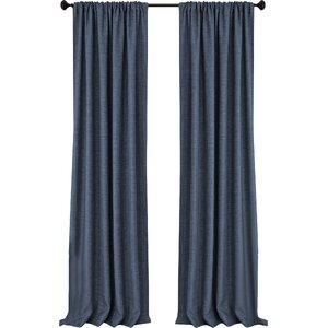 Pennington Solid Room Darkening Rod Pocket Curtain Panels (Set of 2)