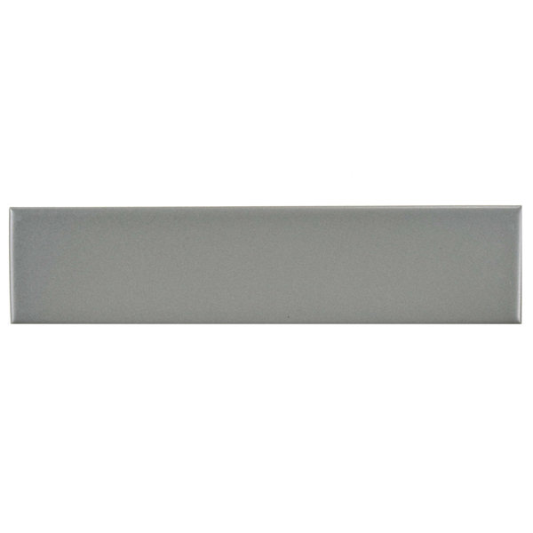 Retro 1.75 x 7.75 Porcelain Subway Tile in Matte Gray by EliteTile