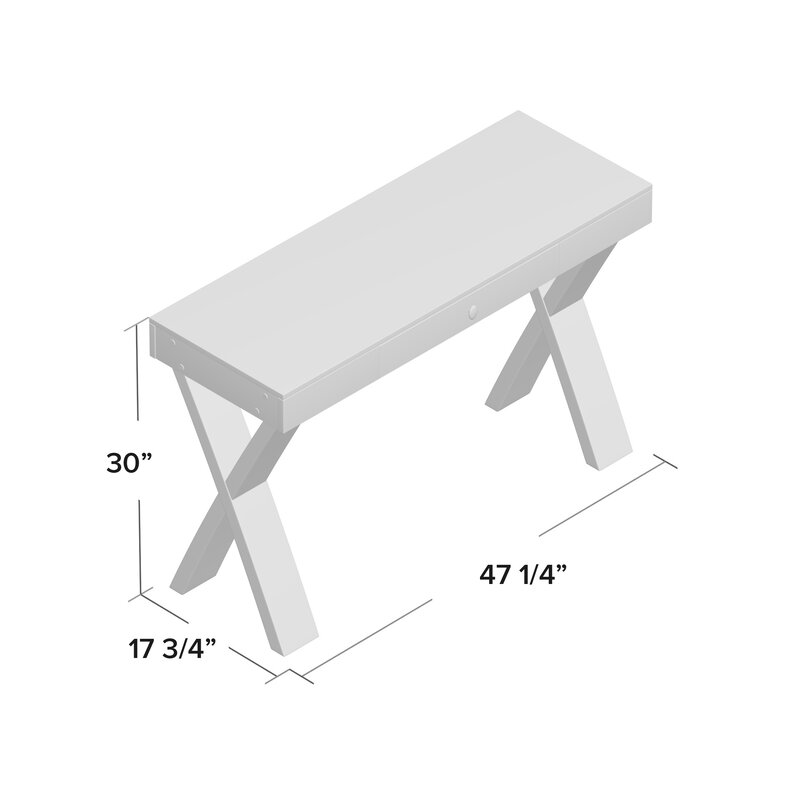 Latitude Run Grovetown Solid Wood Campaign Desk Reviews Wayfair