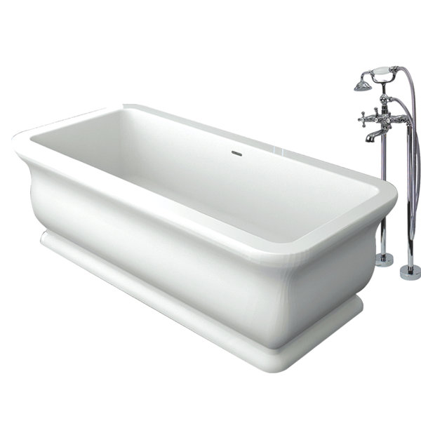 Canova Royal 71 x 33.5 Freestanding Soaking Bathtub by Transolid