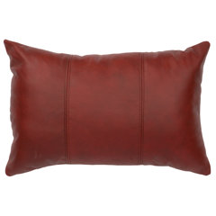 red leather pillows