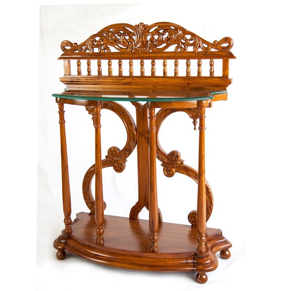 Vintage Style Ornamental Console Table By The Silver Teak