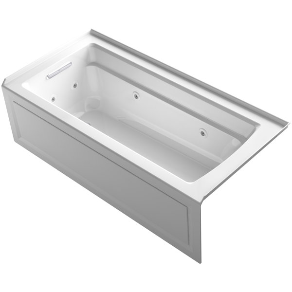 Archer Integral Apron Whirlpool with Tile Flange and Left-Hand Drain by Kohler