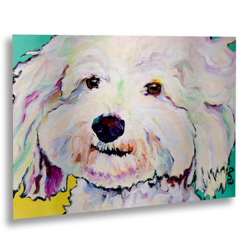 Trademark Art Buttons By Pat Saunders White Painting Print On