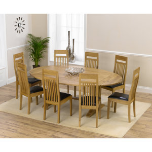 Essgruppe Spencer mit ausziehbarem Tisch und 8 S..