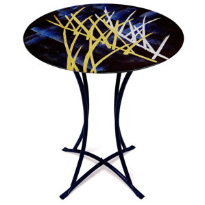 Round End Table by Jasmine Art Glass