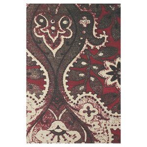 Badger Mountain Black/Red Area Rug