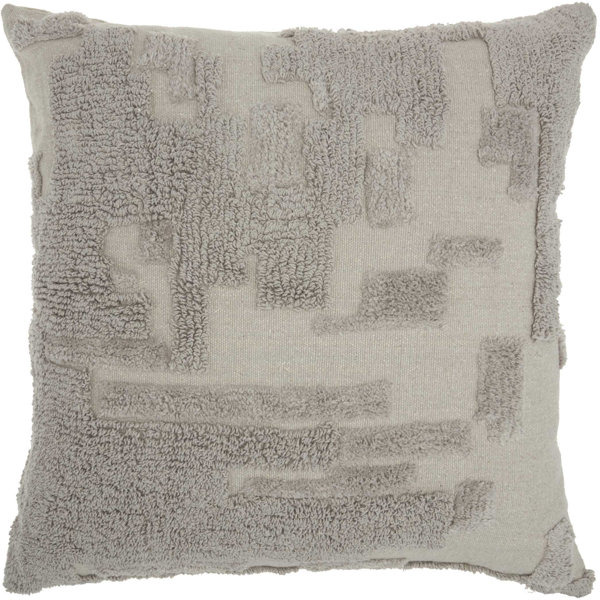 Trexler Textured Abstract Cotton Throw Pillow Allmodern
