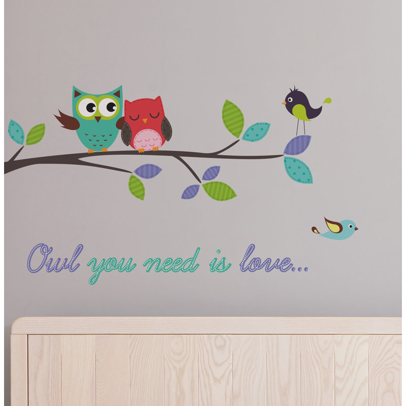 Wallpops Home Decor Line Owl You Need Is Love Wall Decal Wayfair Line Owl You Need Is Love Wall Decal