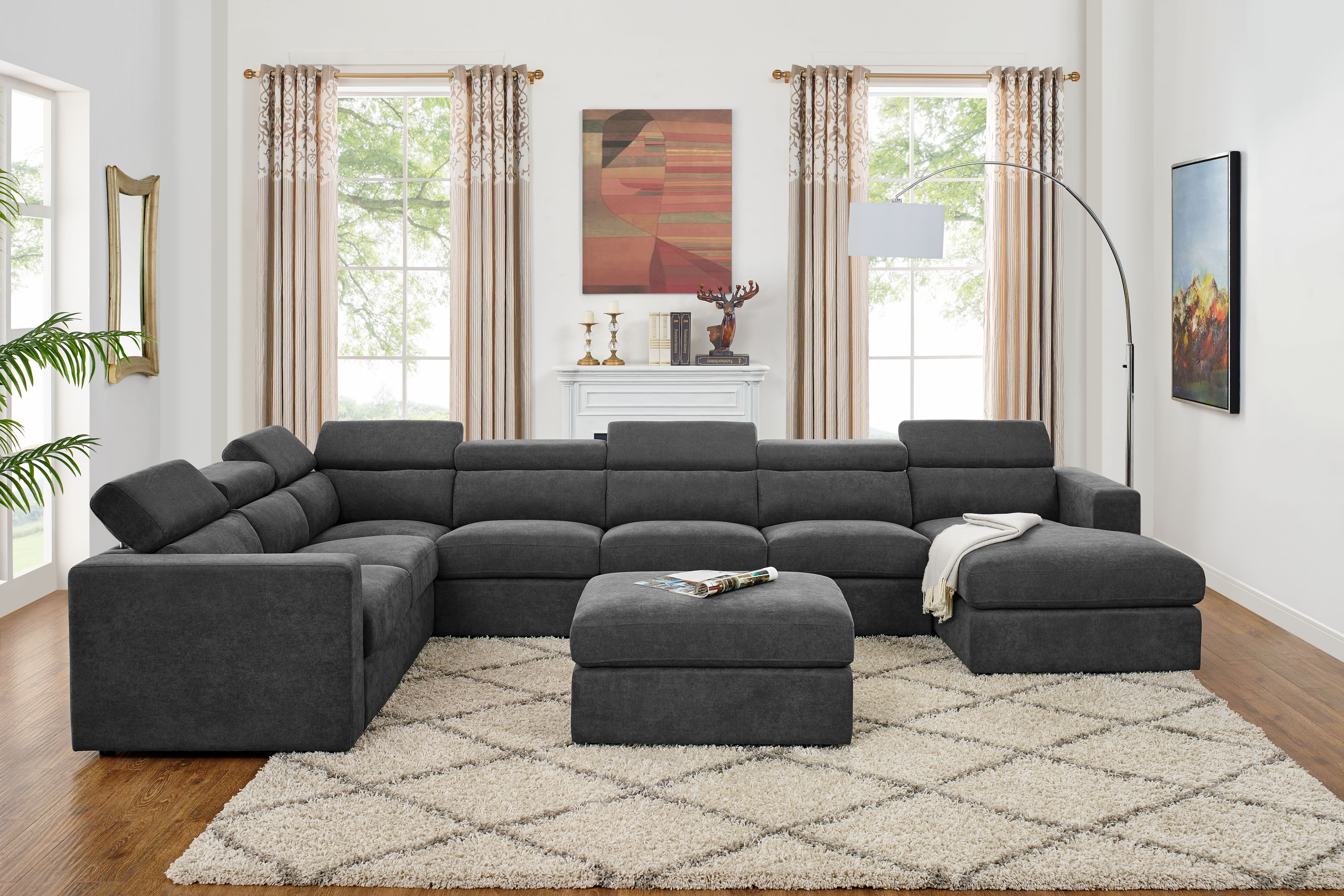 Ebern Designs Fowlerville 6 Seater Large Right Hand Facing