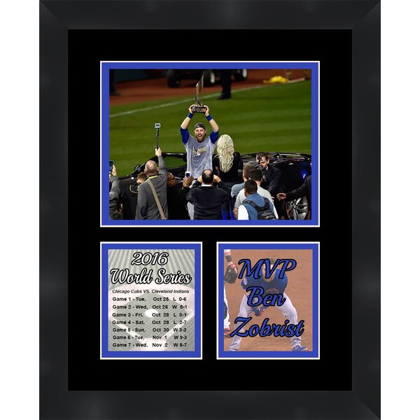 Ben Zobrist Chicago Cubs World Series Mvp Framed Memorabilia In Black
