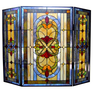 Glass Stained Glass Fireplace Screens You Ll Love Wayfair