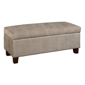 Roper Hinged Top Aldo Overcast Upholstered Storage Bench by Varick Gallery