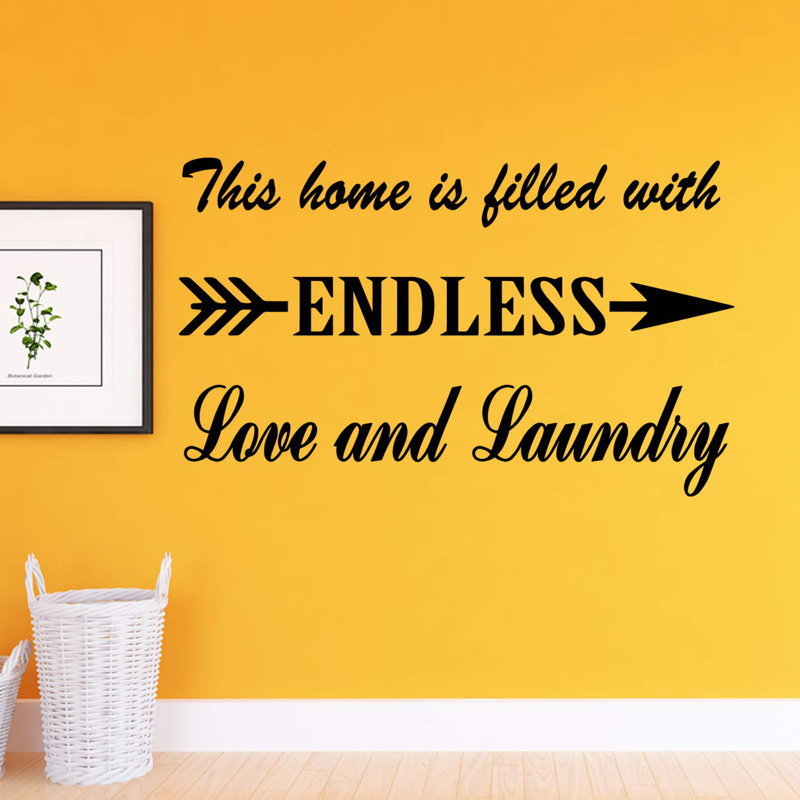 Love And Laundry Vinyl Wall Decal Quote Home Lettering Laundry Room Decor