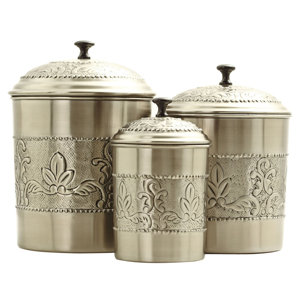 Victoria 3 Piece Kitchen Canister Set