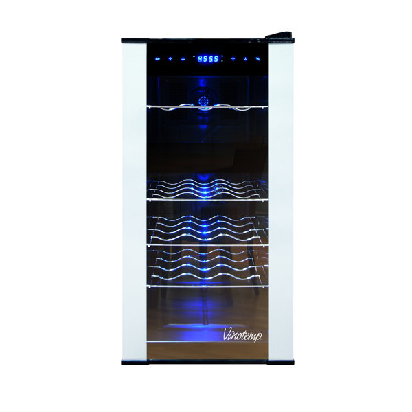 Vinotemp 18 Bottle Dual Zone Freestanding Wine Cooler & Reviews Wayfair