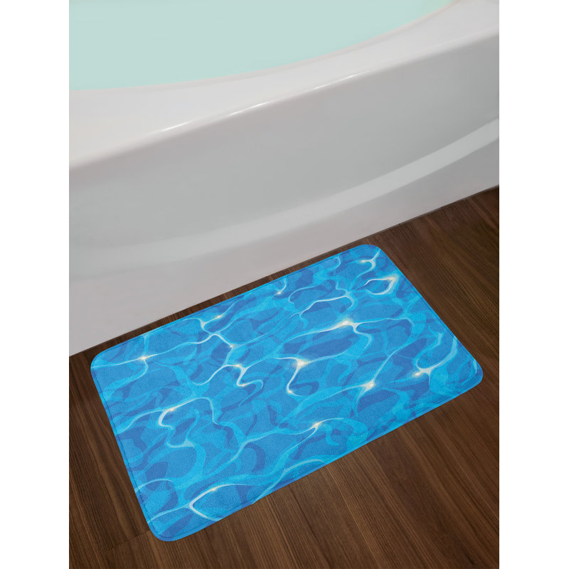 East Urban Home Ambesonne Aqua Bath Mat By Realistic Ambesonne Aqua Bath Mat By Realistic Ilration Of Water Texture Freshness Ocean Pool Surface