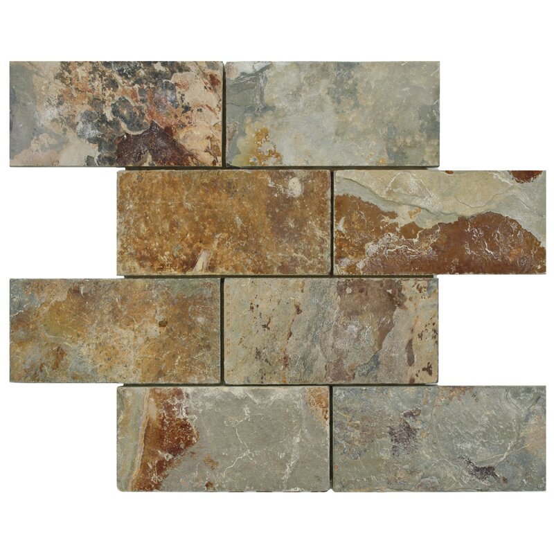 Elitetile Peak 3 X 6 Natural Stone Mosaic Tile Reviews Wayfair