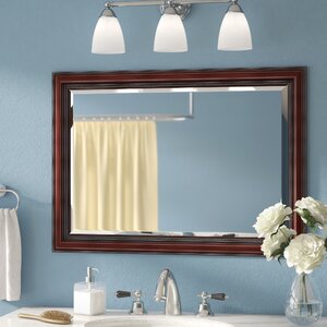 Mitchem Traditional Cherry Bathroom/Vanity Wall Mirror