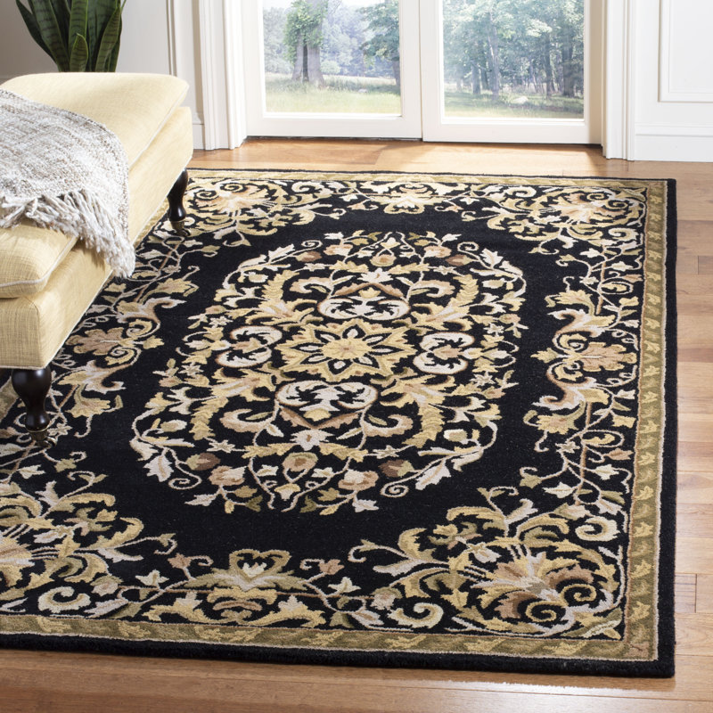 Astoria Grand Balthrop Black Gold Area Rug Wayfair Balthrop Black Gold Area Rug