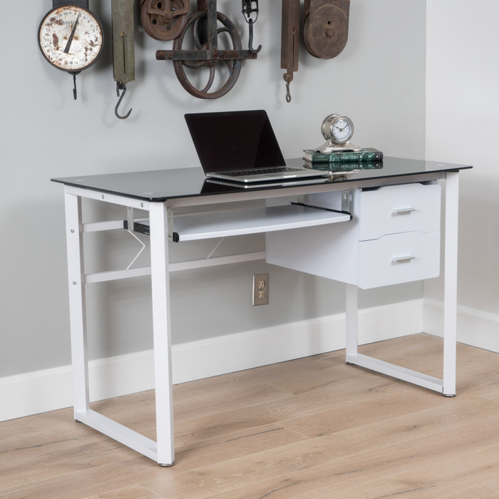 Ebern Designs Ailey Glass Computer Desk Reviews Wayfair Ca