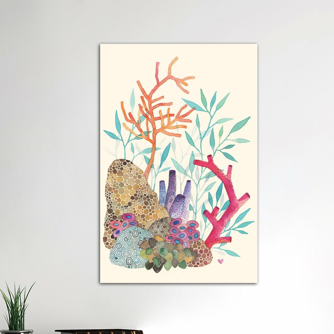 East Urban Home Coral Reef Painting Print On Canvas Wayfair