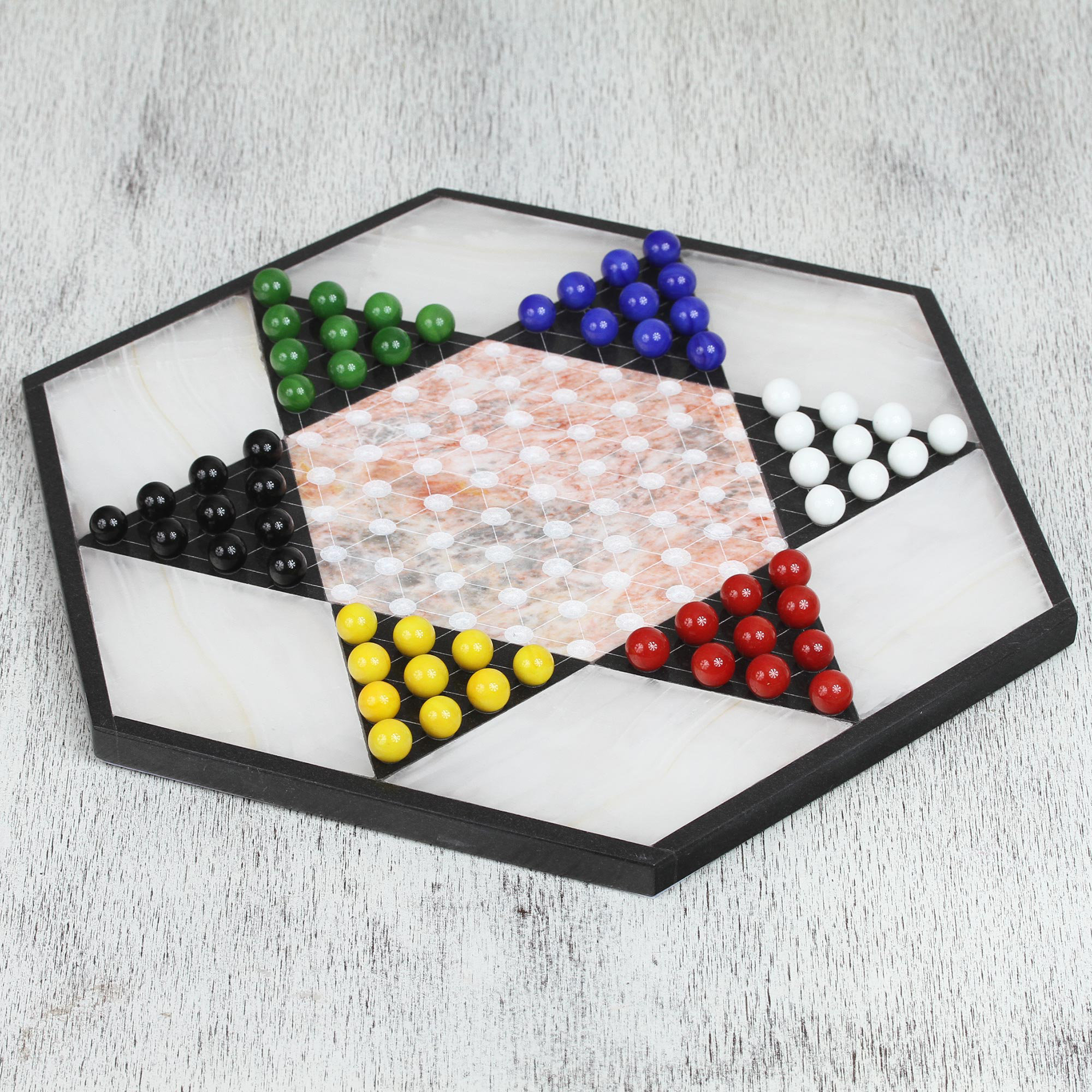 Novica Fair Trade Marble Chinese Checker Game Set Reviews Wayfair
