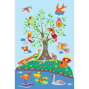 Fun Time Birds of Paradise Kids Rug