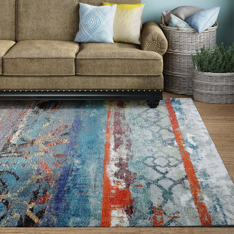 World Menagerie Vermont Blue Area Rug & Reviews Wayfair