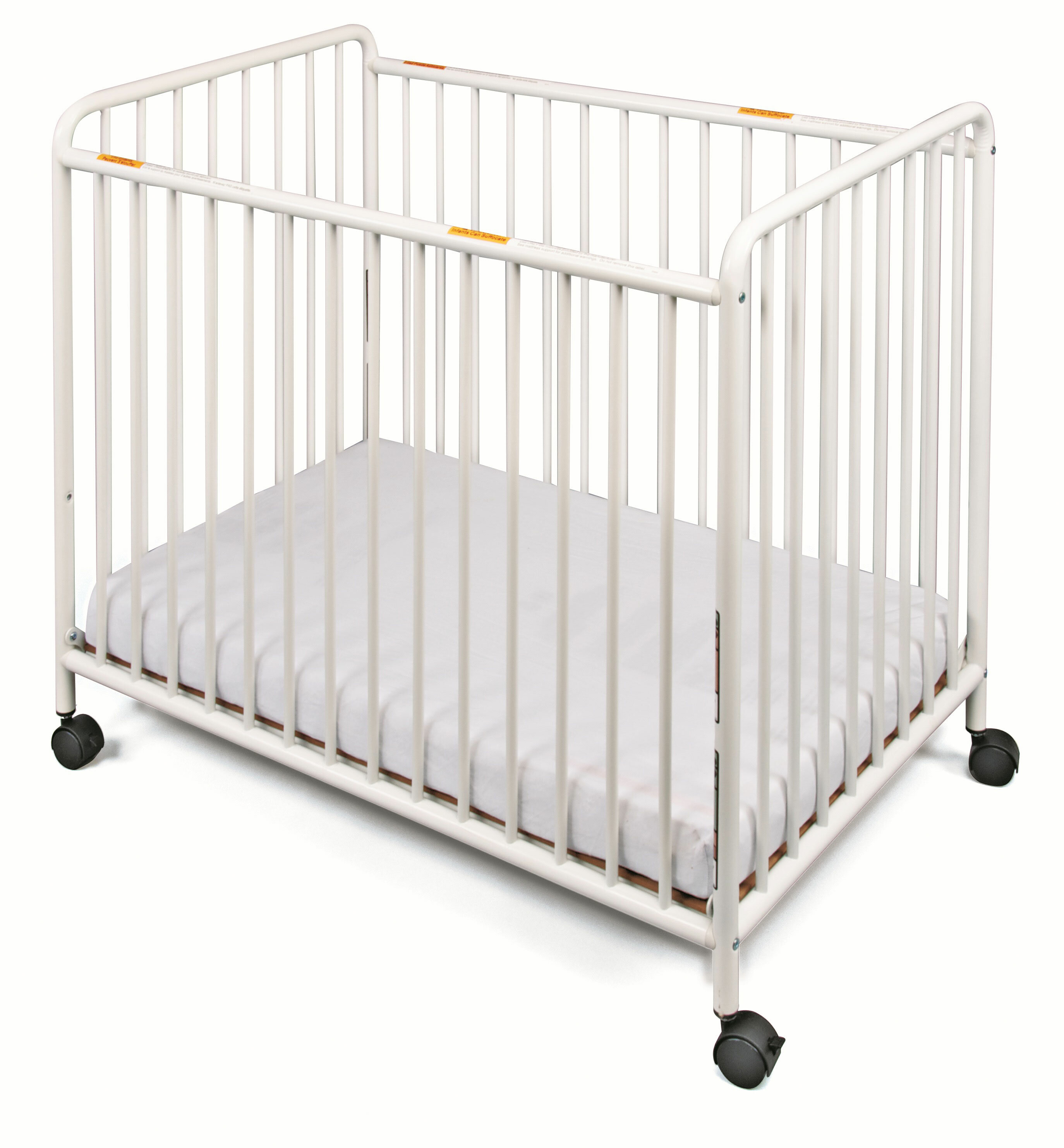 Foundations Chelsea Slatted Mini Portable Crib With Mattress