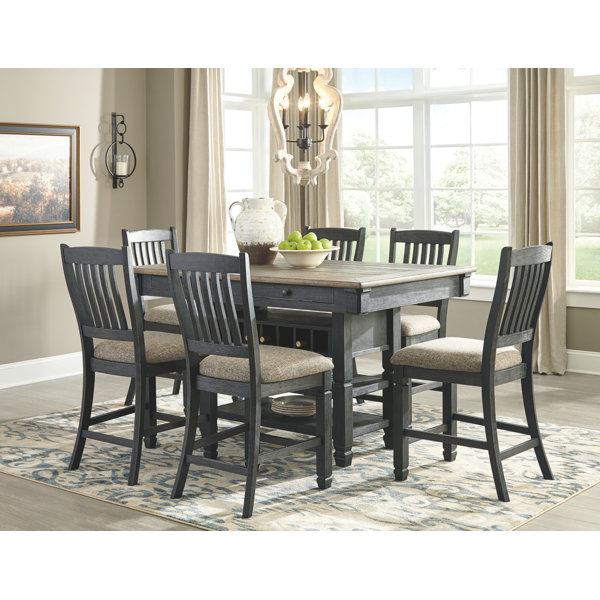 Ventanas 7 Piece Counter Height Solid Wood Dining Set By Canora Grey Discount
