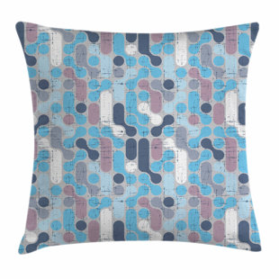12 Inch Round Pillow Wayfair Grunge Retro Rounds Square Pillow Cover