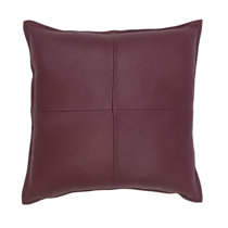 red leather pillows