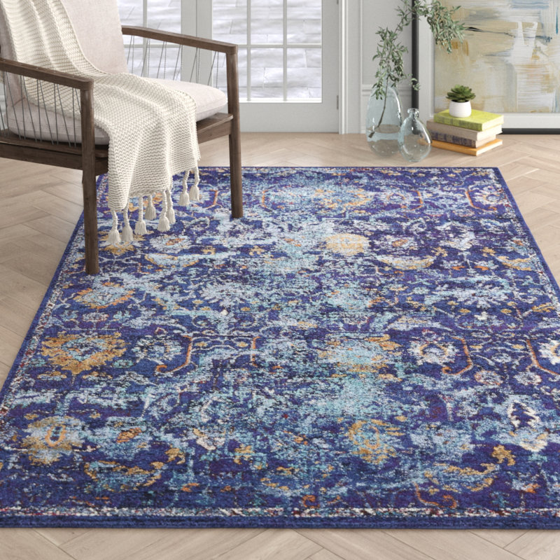 Koury Persian Inspired Navy Blue Beige Tan Area Rug Reviews