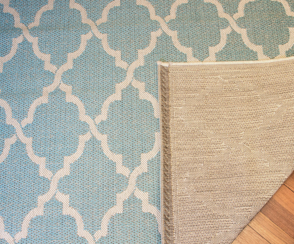 Charlton Home Cardwell Ocean Port Light Turquoise Indoor/Outdoor Area