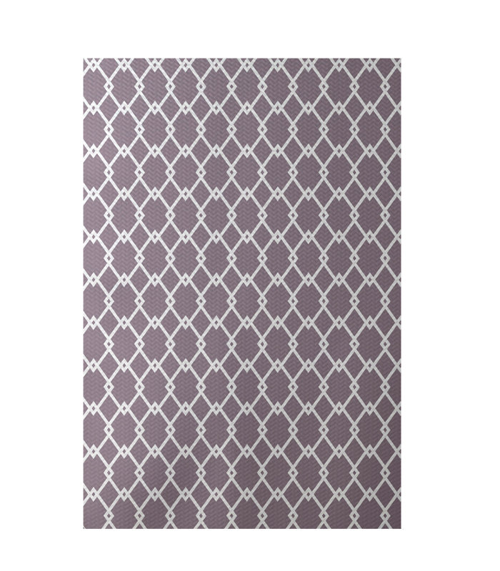 e by design Geometric Purple Indoor/Outdoor Area Rug & Reviews Wayfair