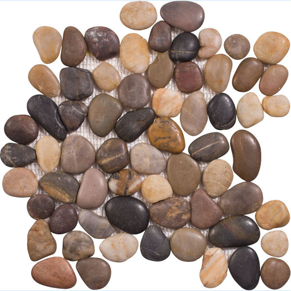Stone Pebble Tile in Multi by Parvatile