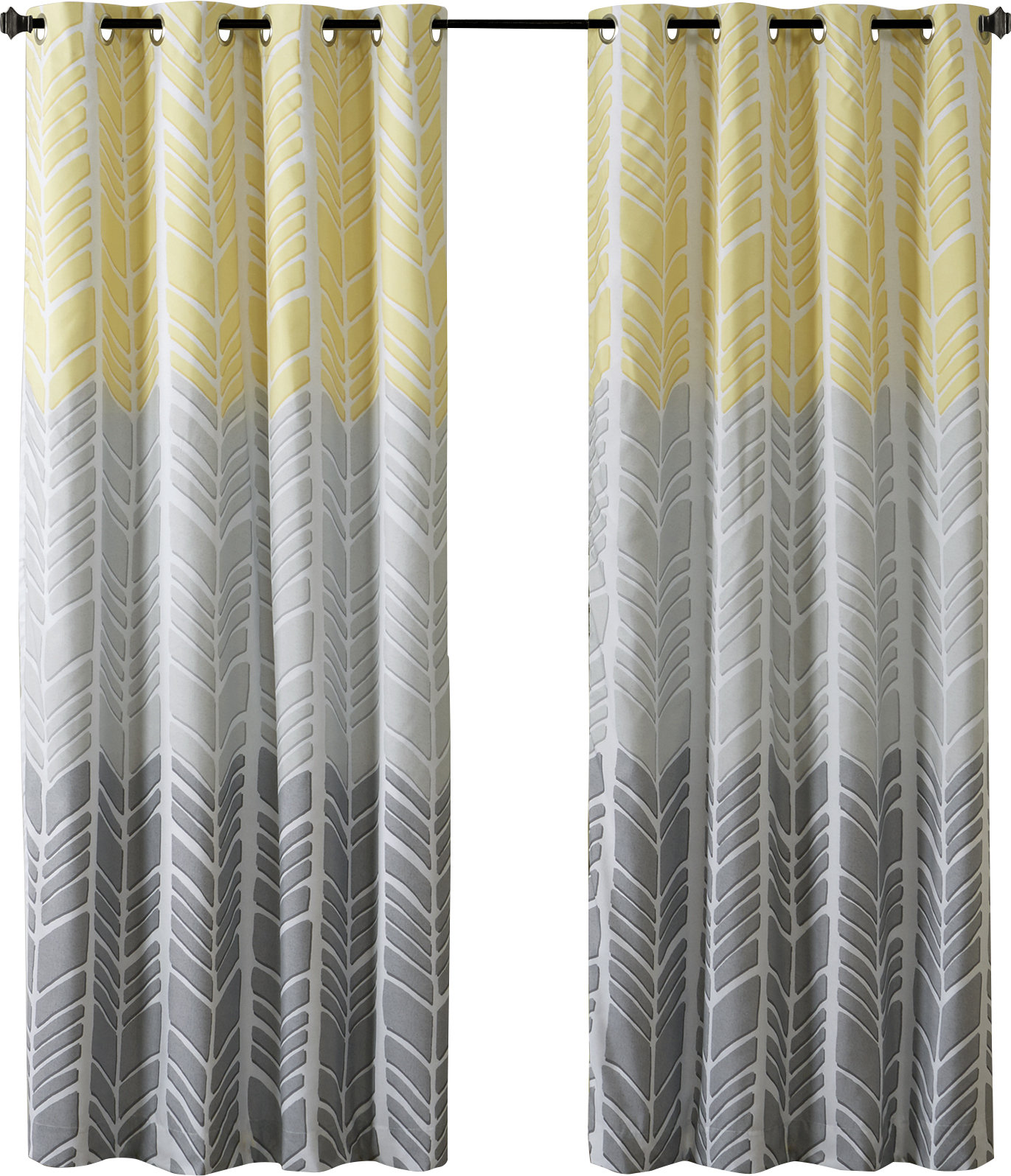 Stansel Chevron Max Blackout Grommet Single Curtain Panel