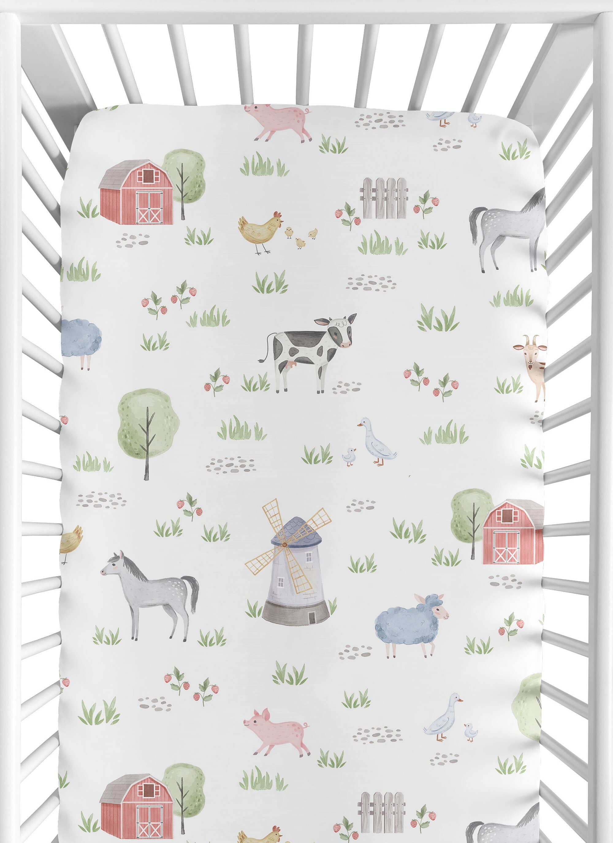 farm animal crib sheets