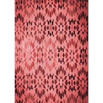 Floral Wool Red Area Rug East Urban Home Rug Size: Rectangle 2' x 4'