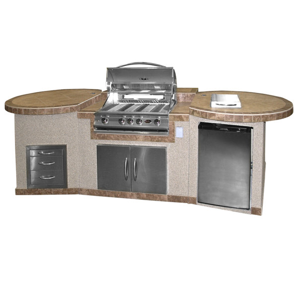 4-Burner Built In Propane Gas Grill with Cabinet by Cal Flame
