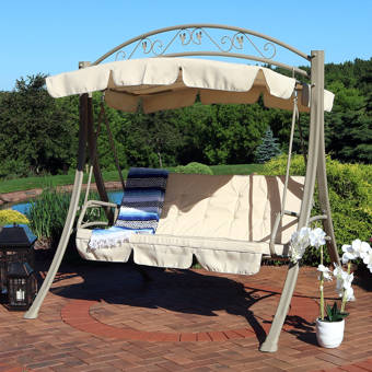 Andover Mills Marquette Glider Porch Swing With Stand Reviews