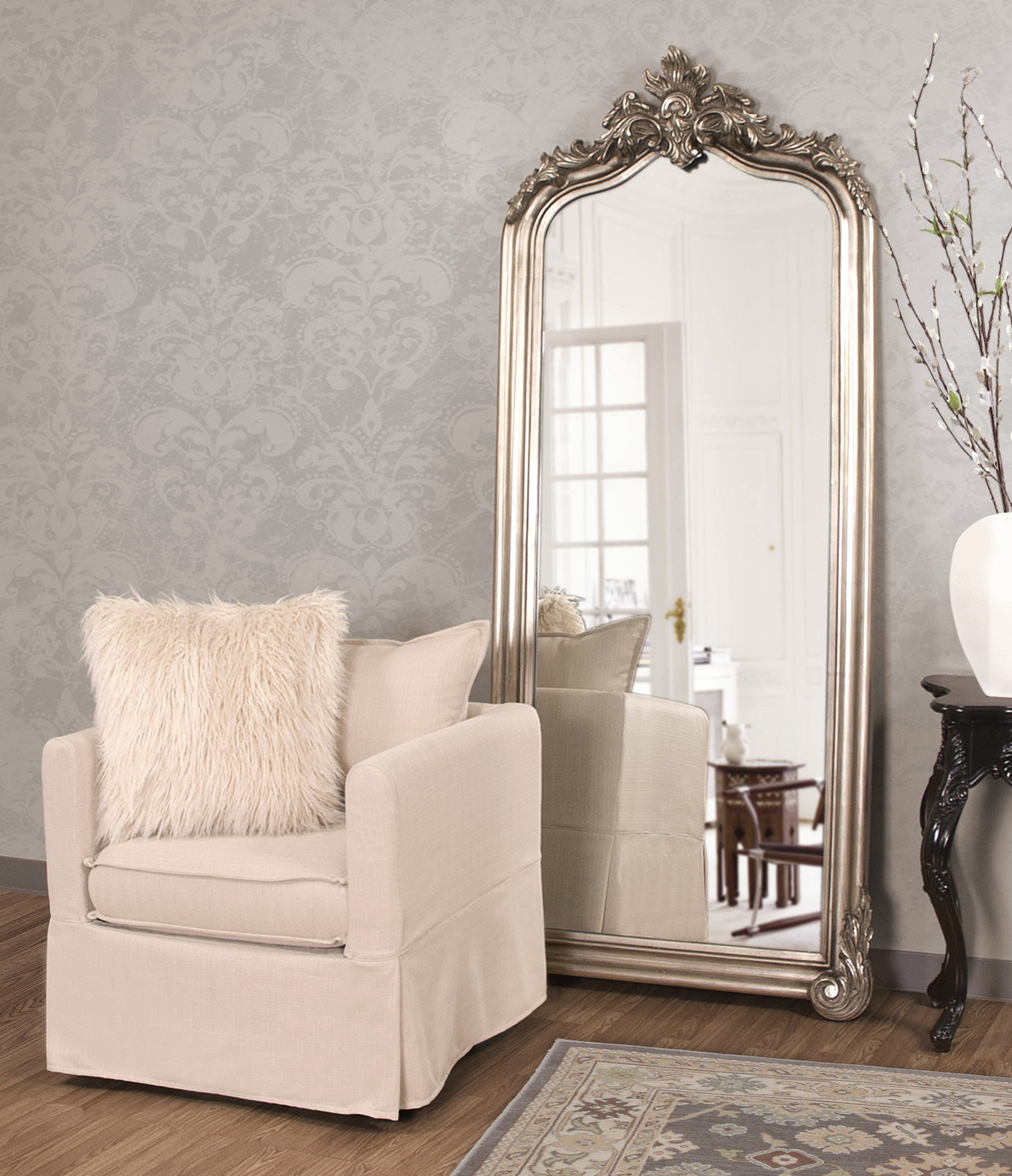 Astoria Grand Silver Leafed Wall Mirror Reviews Wayfair