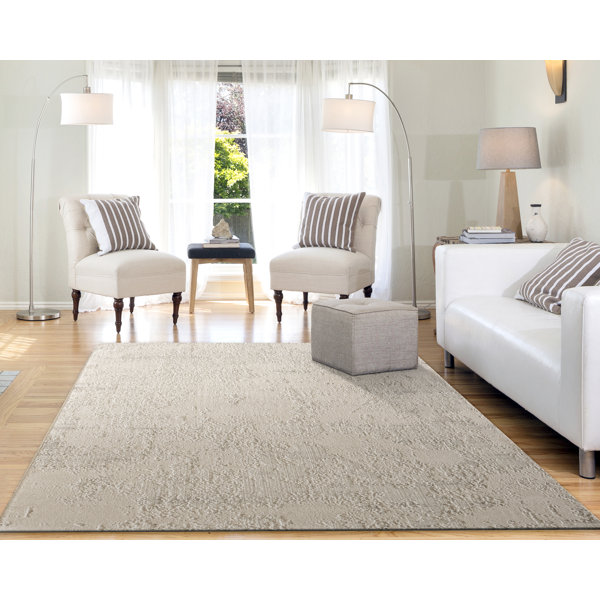 17 Stories Shaniya Ivory Beige Area Rug Reviews Wayfair