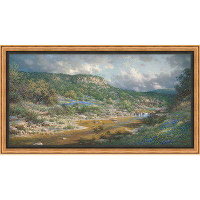 Storm Clouds on the Sabinal Framed Painting Print on Wrapped Canvas Ashton Wall D&eacute;cor LLC