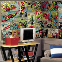 Marvel Wallpaper You Ll Love In 2021 Wayfair The design has a cool comic strip theme in bright comic book colours and features marvel favourites including captain america, black widow, spiderman. marvel wallpaper you ll love in 2021