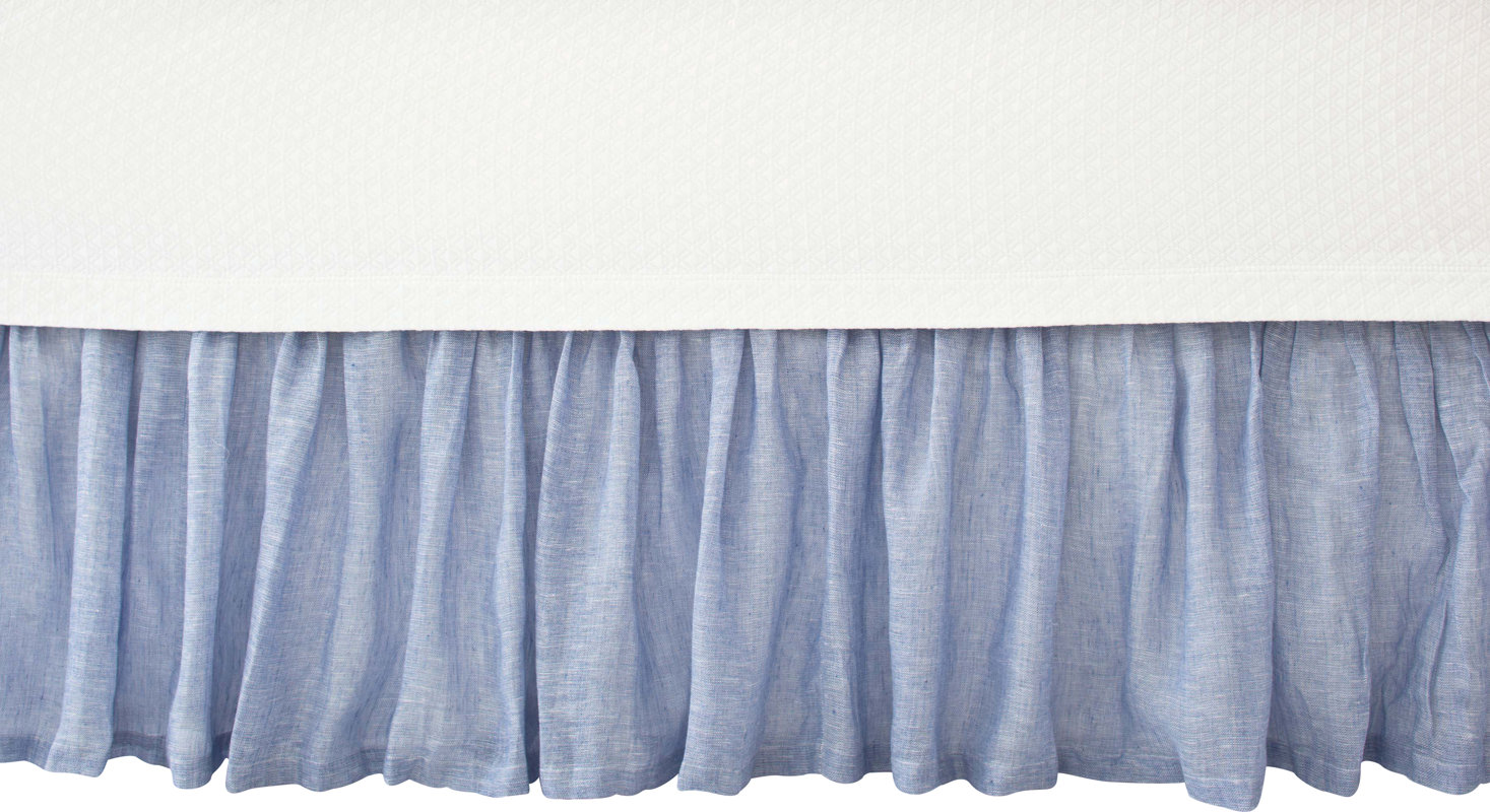 Pine Cone Hill Chambray Savannah Linen Bed Skirt & Reviews Wayfair
