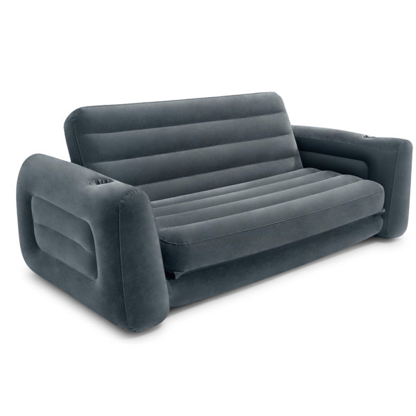 Intex Dark Gray Inflatable Queen Size Pull Out Sofa Bed 12v Inflatable Queen Size Pull Out Sofa Bed