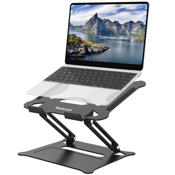 Laptop Stand Detachable Laptop Riser，Notebook Holder Stand Compatible with MacBook Pro/Air HP Lenovo Samsung Huawei ，All 10-17.3 Laptops Ergonomic Aluminum Laptop Mount Computer Stand Gray 